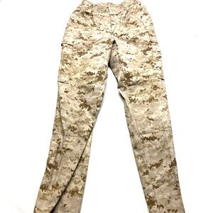 Powers USMC Desert MARPAT Combat Utility Uniform Pants Men Small Long Beige Camo